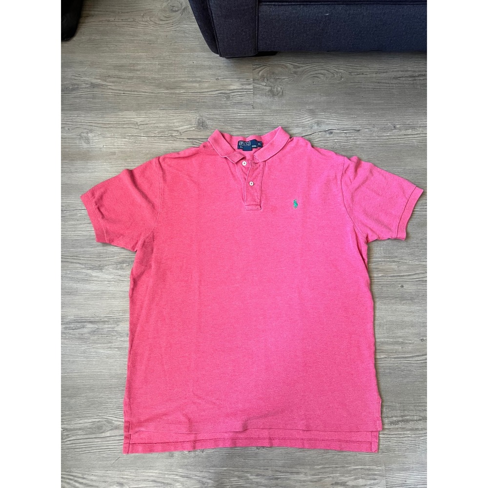 Vintage Polo Ralph Lauren Men's Polo Cotton Short Sleeve Pink Size XL